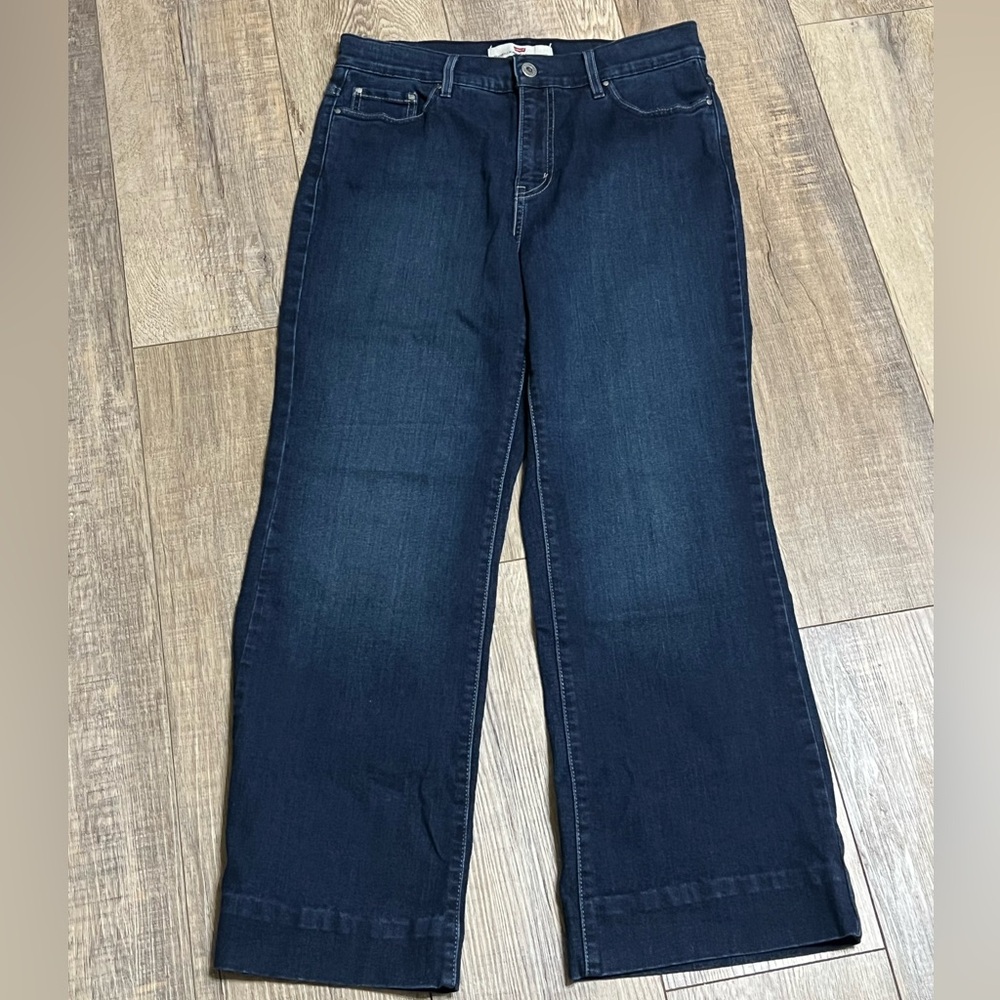 Levi's Women's Jeans Size 12 Perfectly Slimming 512 Bootcut Blue Stretch Denim